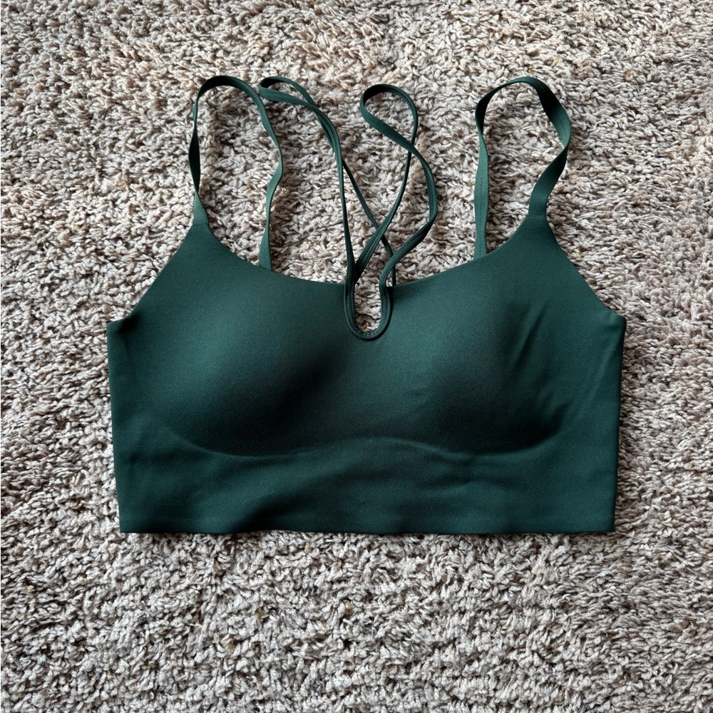 aerie Forest Green Seamless Strappy Bralette